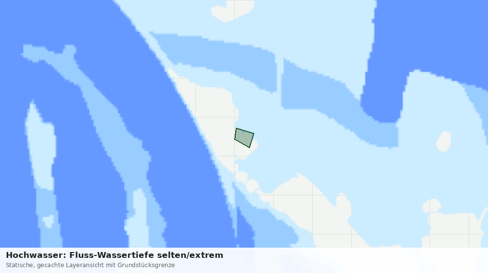 Statische Kartenansicht: Hochwasser: Fluss-Wassertiefe selten/extrem
