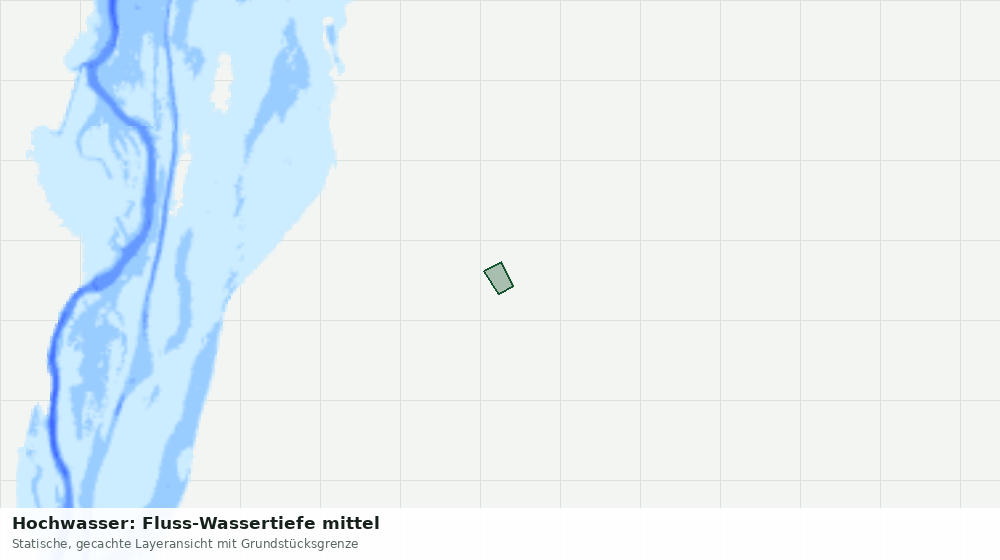 Statische Kartenansicht: Hochwasser: Fluss-Wassertiefe mittel