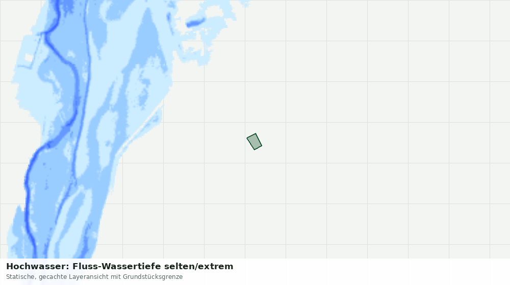 Statische Kartenansicht: Hochwasser: Fluss-Wassertiefe selten/extrem