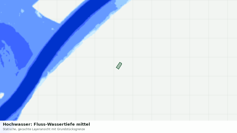 Statische Kartenansicht: Hochwasser: Fluss-Wassertiefe mittel