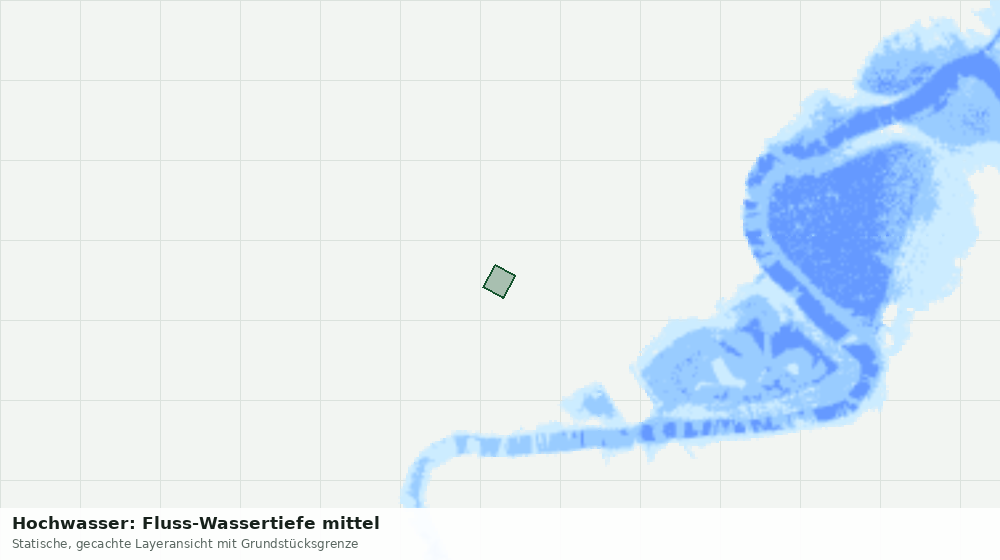 Statische Kartenansicht: Hochwasser: Fluss-Wassertiefe mittel