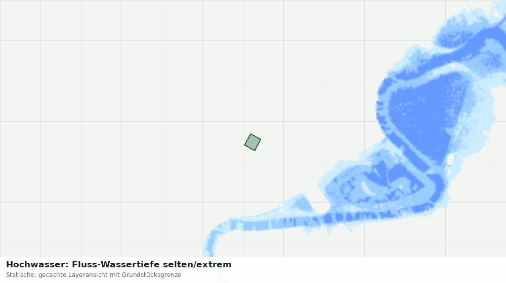 Statische Kartenansicht: Hochwasser: Fluss-Wassertiefe selten/extrem