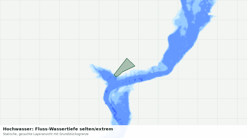 Statische Kartenansicht: Hochwasser: Fluss-Wassertiefe selten/extrem