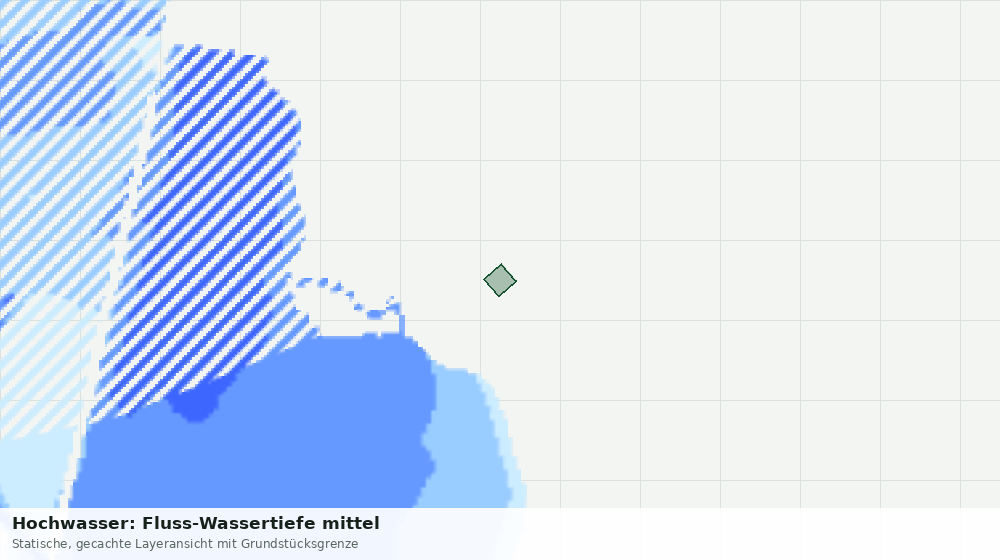 Statische Kartenansicht: Hochwasser: Fluss-Wassertiefe mittel
