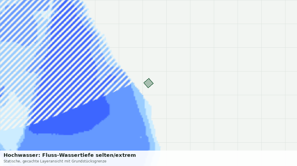 Statische Kartenansicht: Hochwasser: Fluss-Wassertiefe selten/extrem