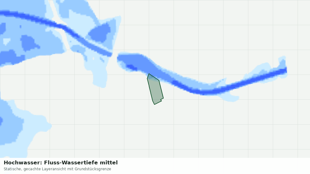 Statische Kartenansicht: Hochwasser: Fluss-Wassertiefe mittel