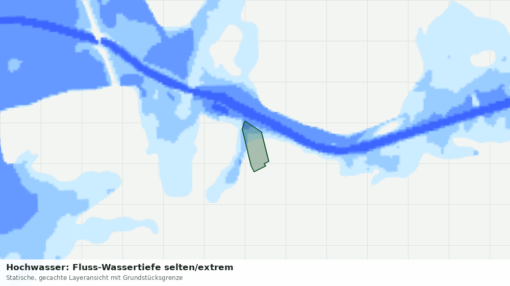 Statische Kartenansicht: Hochwasser: Fluss-Wassertiefe selten/extrem