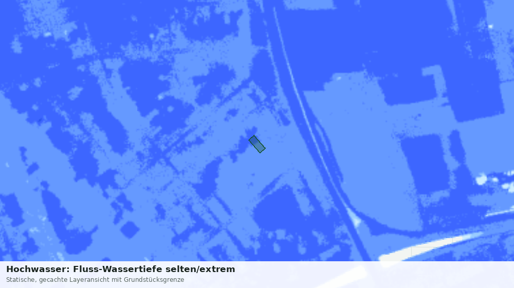 Statische Kartenansicht: Hochwasser: Fluss-Wassertiefe selten/extrem