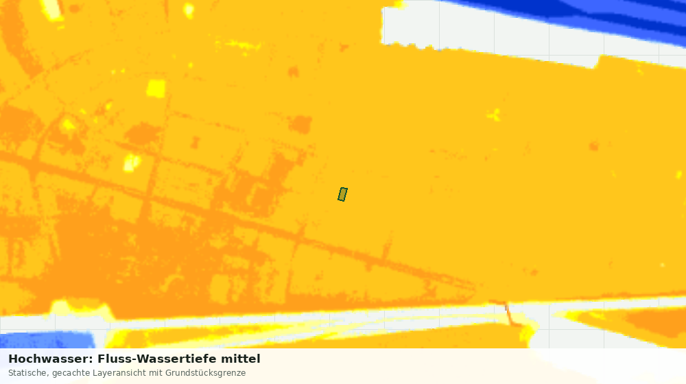 Statische Kartenansicht: Hochwasser: Fluss-Wassertiefe mittel