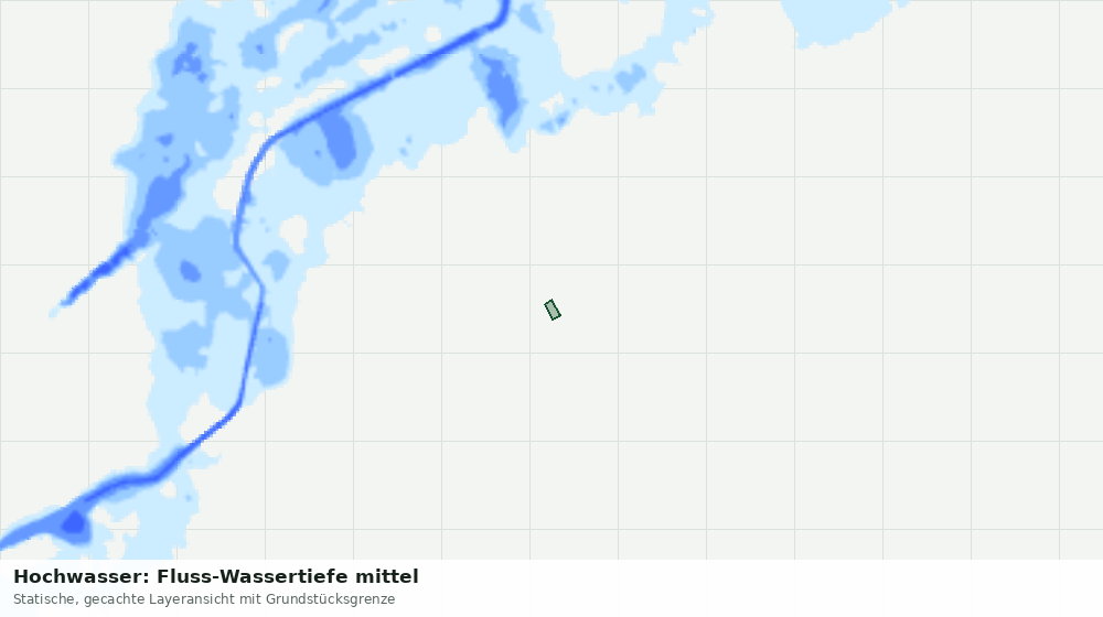 Statische Kartenansicht: Hochwasser: Fluss-Wassertiefe mittel