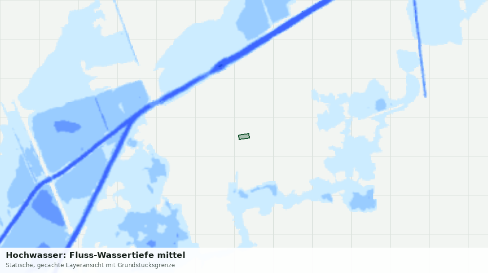 Statische Kartenansicht: Hochwasser: Fluss-Wassertiefe mittel