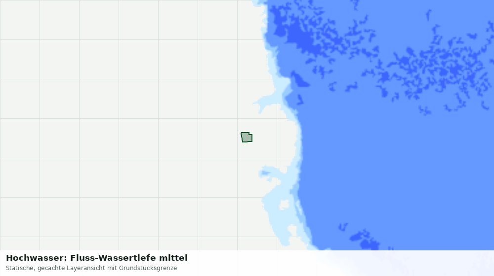 Statische Kartenansicht: Hochwasser: Fluss-Wassertiefe mittel