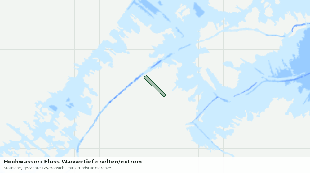 Statische Kartenansicht: Hochwasser: Fluss-Wassertiefe selten/extrem