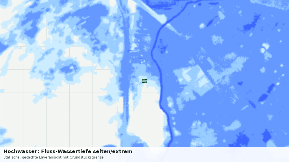 Statische Kartenansicht: Hochwasser: Fluss-Wassertiefe selten/extrem