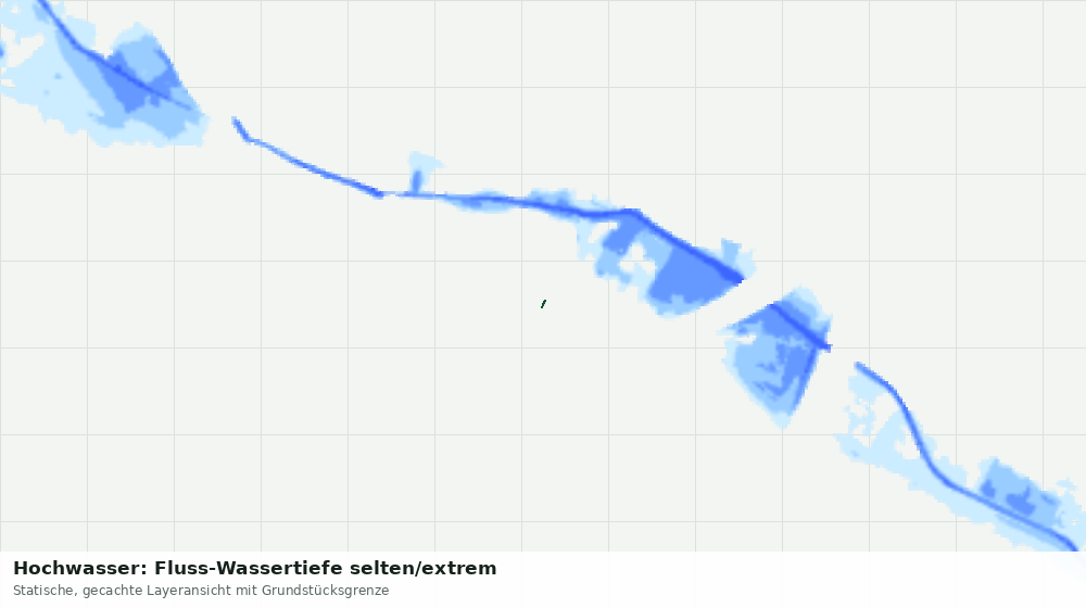 Statische Kartenansicht: Hochwasser: Fluss-Wassertiefe selten/extrem