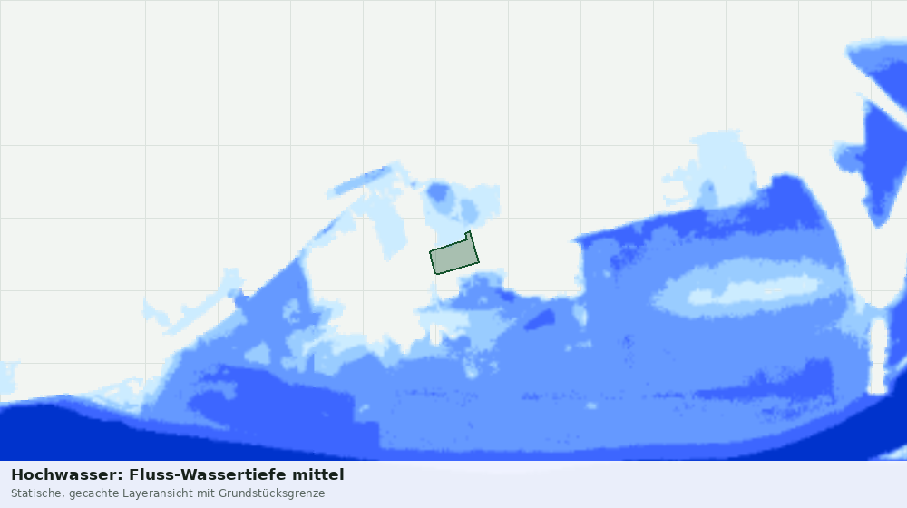 Statische Kartenansicht: Hochwasser: Fluss-Wassertiefe mittel
