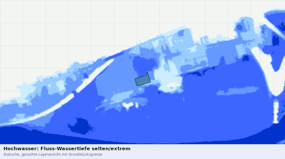 Statische Kartenansicht: Hochwasser: Fluss-Wassertiefe selten/extrem