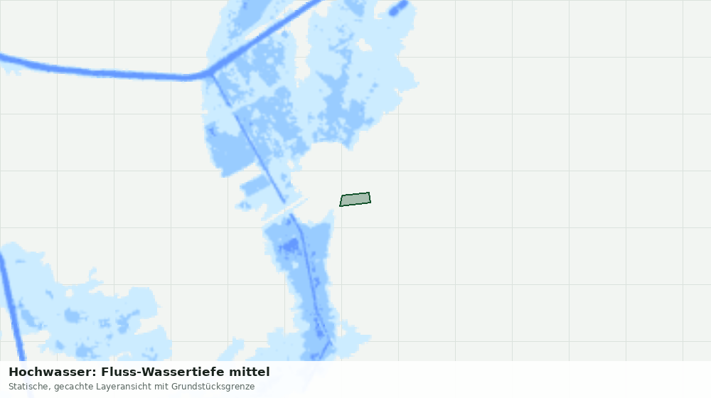 Statische Kartenansicht: Hochwasser: Fluss-Wassertiefe mittel