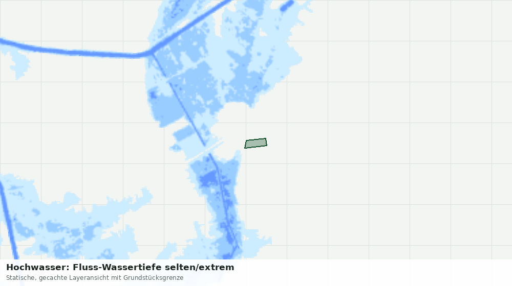 Statische Kartenansicht: Hochwasser: Fluss-Wassertiefe selten/extrem