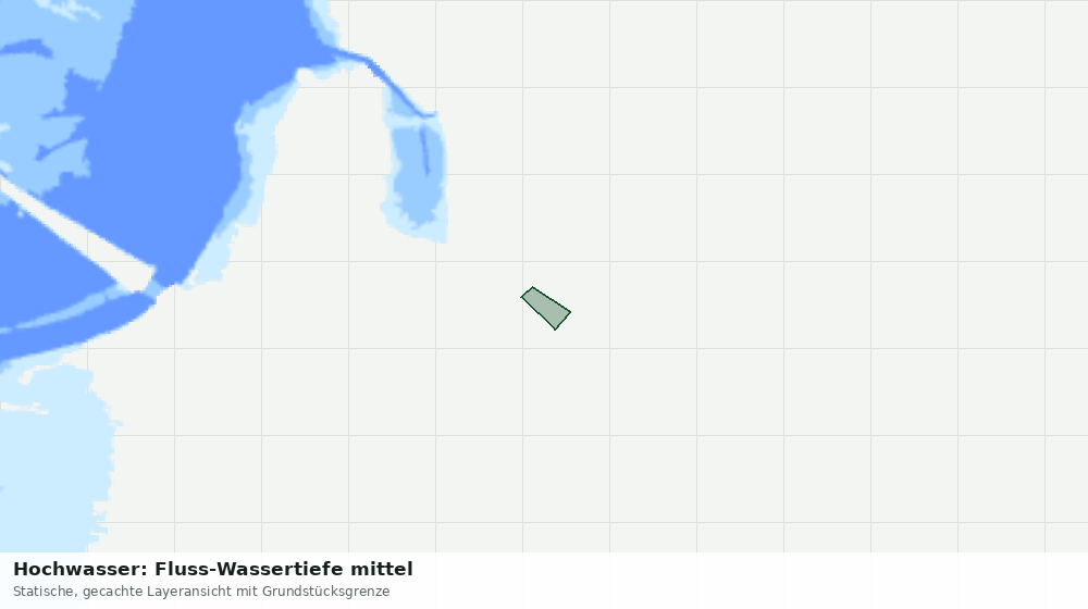Statische Kartenansicht: Hochwasser: Fluss-Wassertiefe mittel