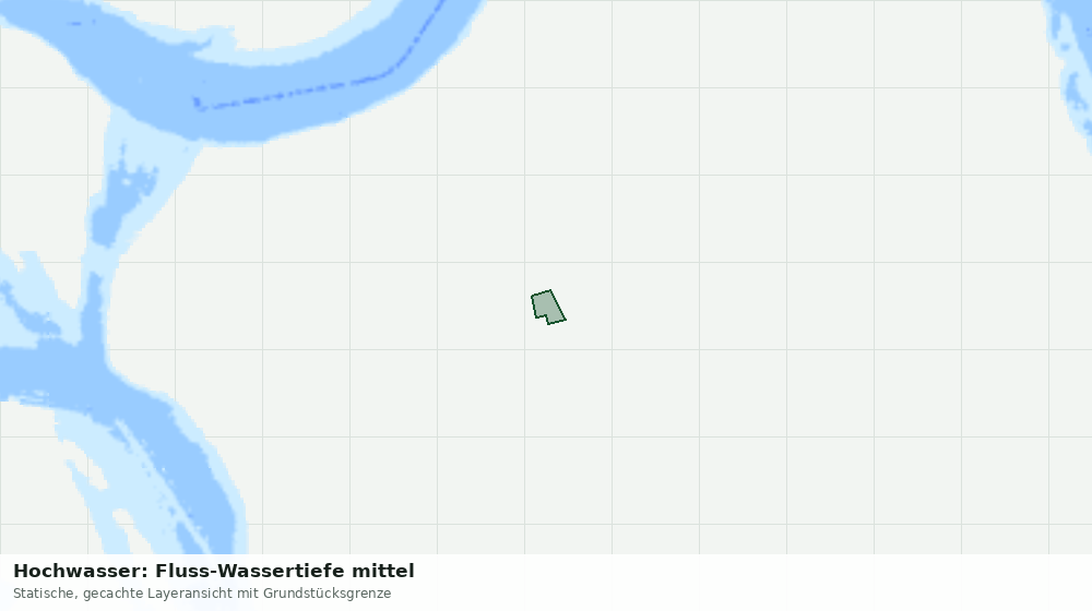 Statische Kartenansicht: Hochwasser: Fluss-Wassertiefe mittel