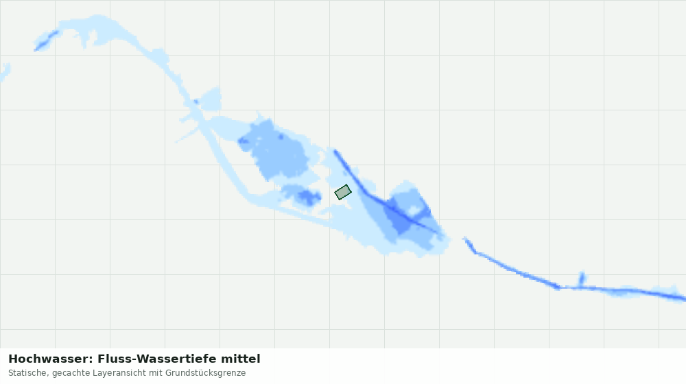 Statische Kartenansicht: Hochwasser: Fluss-Wassertiefe mittel