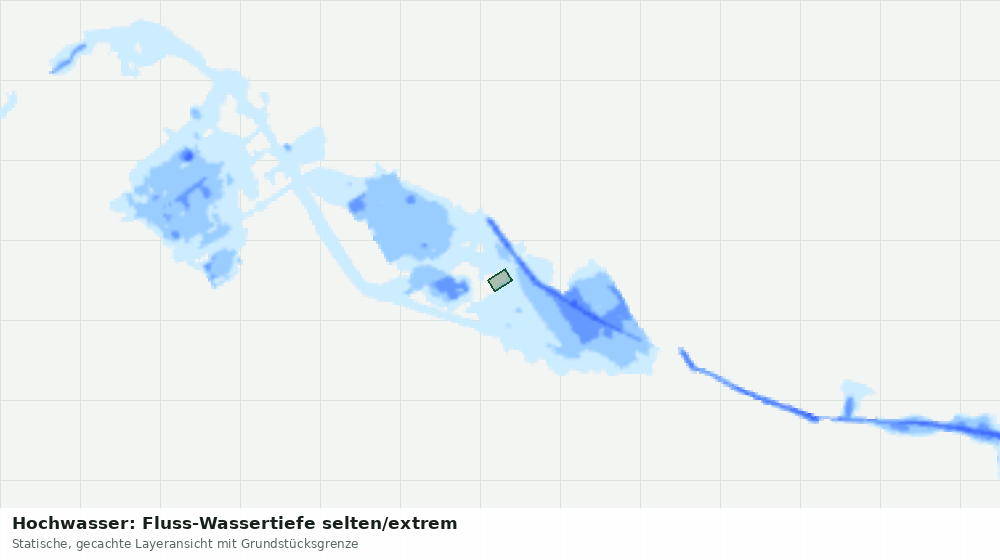 Statische Kartenansicht: Hochwasser: Fluss-Wassertiefe selten/extrem
