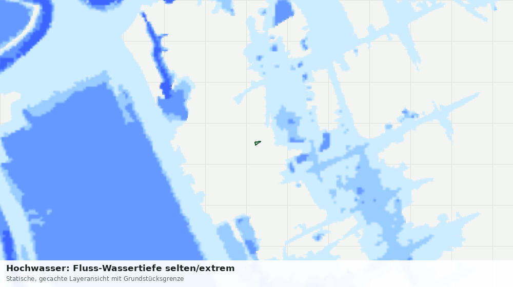 Statische Kartenansicht: Hochwasser: Fluss-Wassertiefe selten/extrem