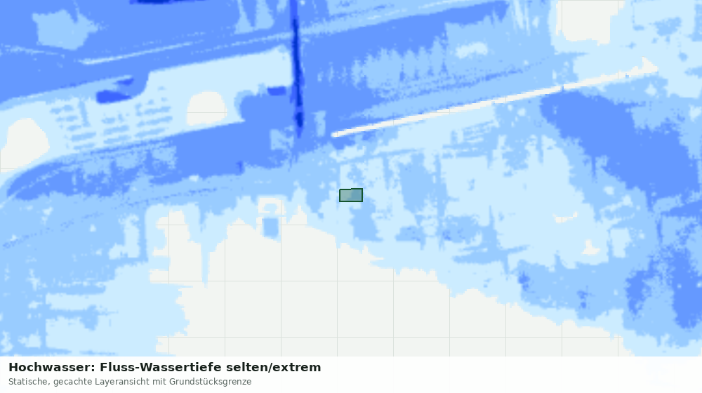 Statische Kartenansicht: Hochwasser: Fluss-Wassertiefe selten/extrem