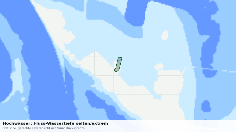 Statische Kartenansicht: Hochwasser: Fluss-Wassertiefe selten/extrem