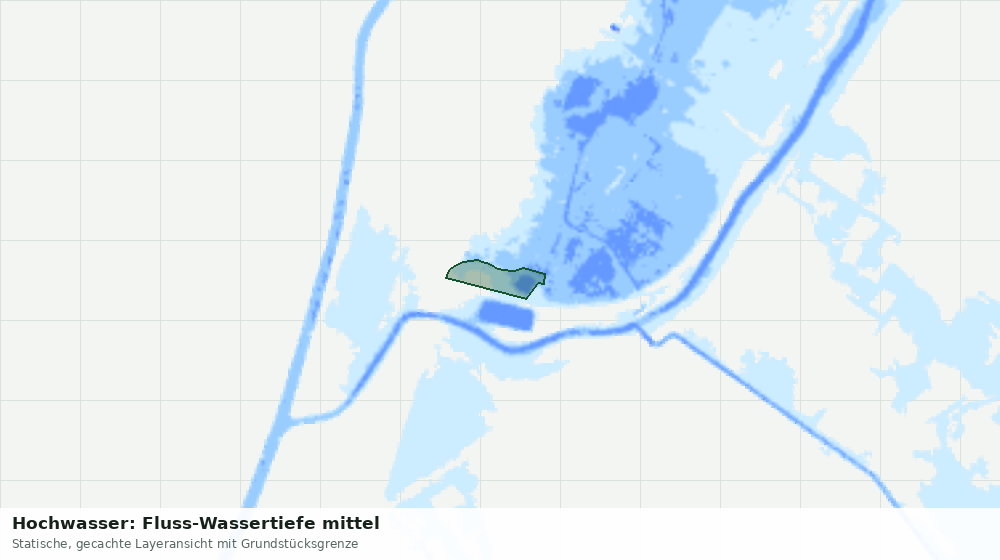 Statische Kartenansicht: Hochwasser: Fluss-Wassertiefe mittel