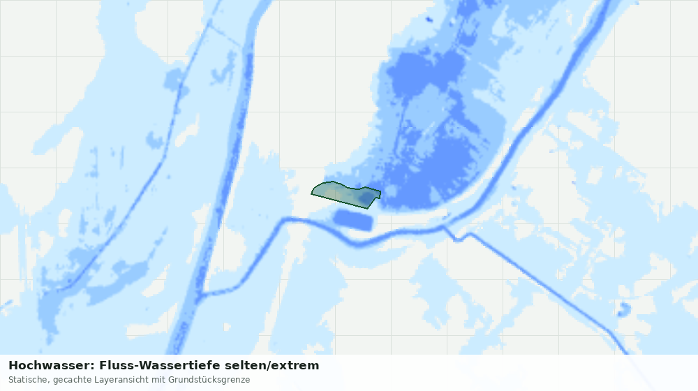 Statische Kartenansicht: Hochwasser: Fluss-Wassertiefe selten/extrem