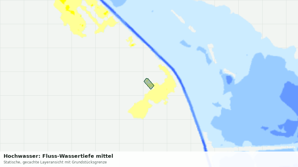 Statische Kartenansicht: Hochwasser: Fluss-Wassertiefe mittel
