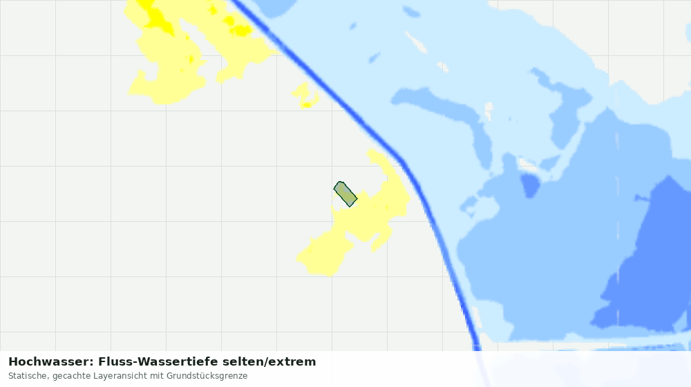 Statische Kartenansicht: Hochwasser: Fluss-Wassertiefe selten/extrem