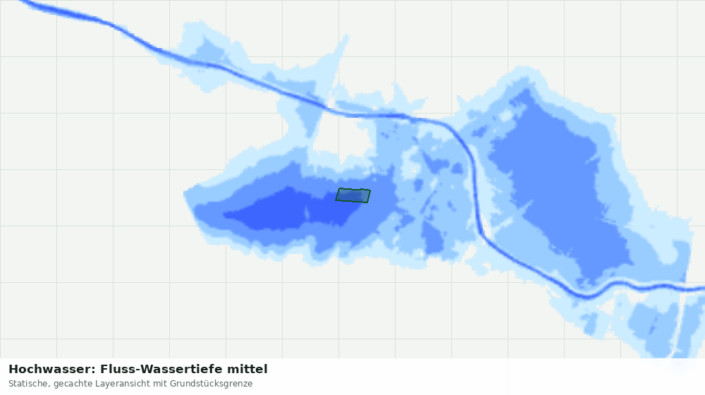 Statische Kartenansicht: Hochwasser: Fluss-Wassertiefe mittel