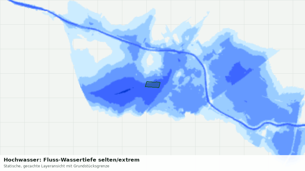 Statische Kartenansicht: Hochwasser: Fluss-Wassertiefe selten/extrem