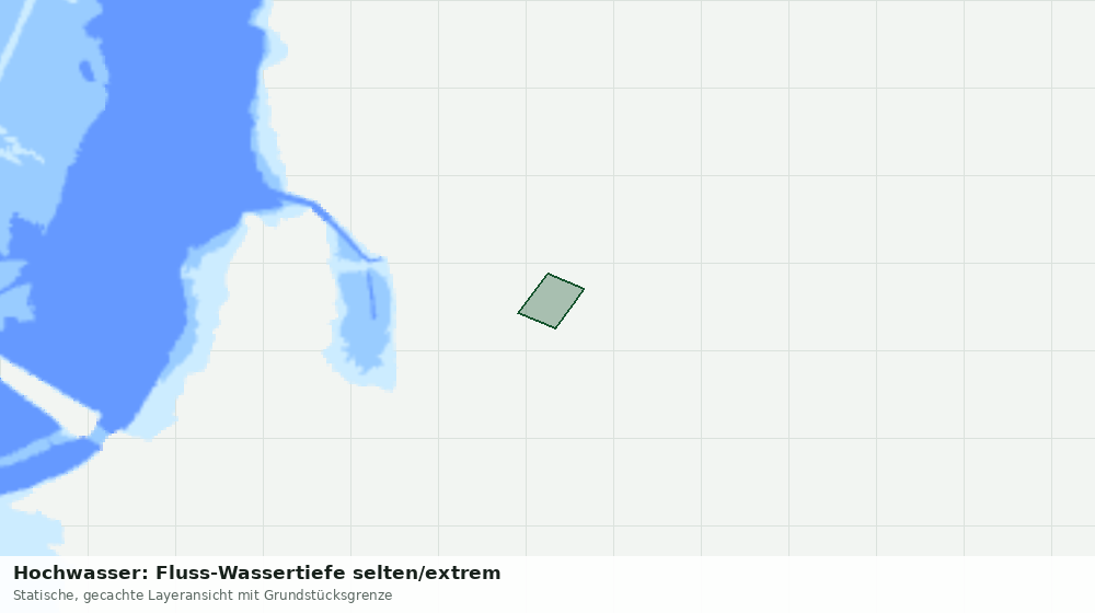Statische Kartenansicht: Hochwasser: Fluss-Wassertiefe selten/extrem