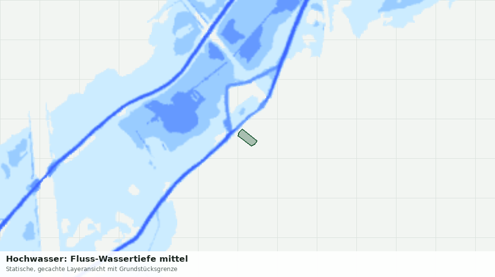 Statische Kartenansicht: Hochwasser: Fluss-Wassertiefe mittel