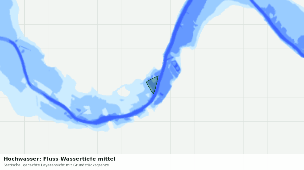 Statische Kartenansicht: Hochwasser: Fluss-Wassertiefe mittel