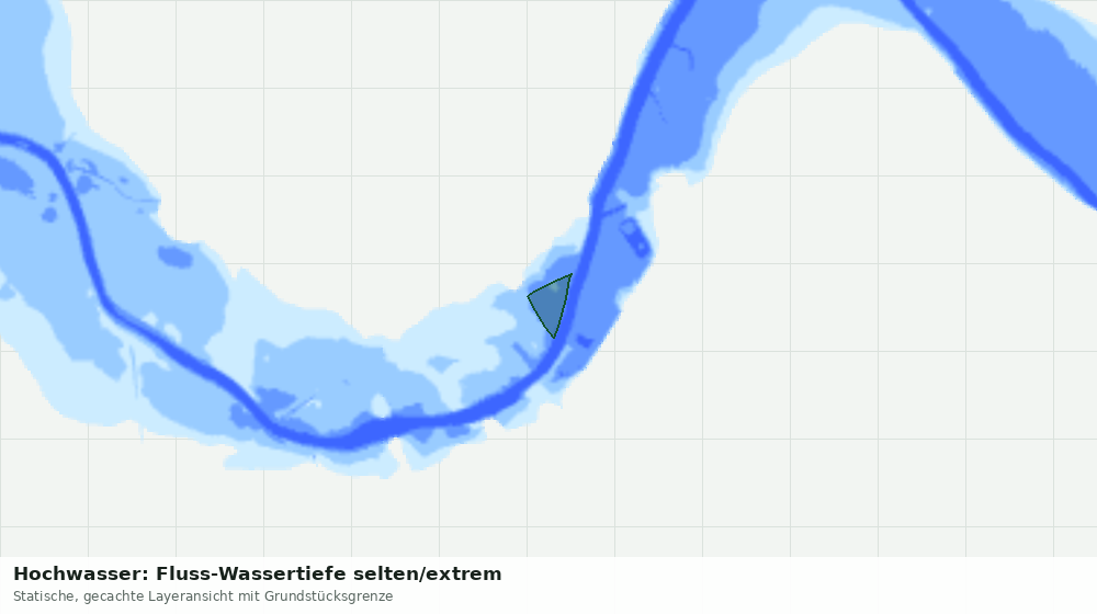 Statische Kartenansicht: Hochwasser: Fluss-Wassertiefe selten/extrem