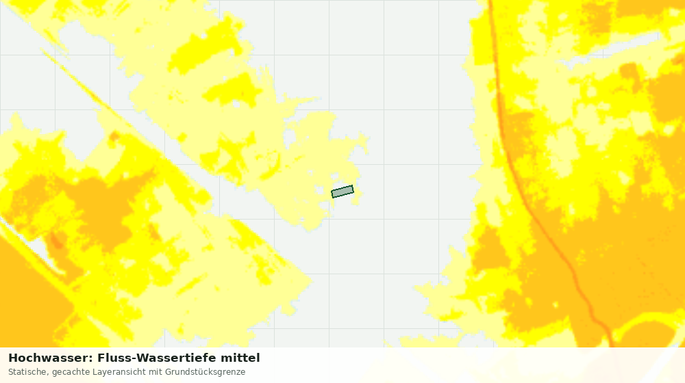 Statische Kartenansicht: Hochwasser: Fluss-Wassertiefe mittel