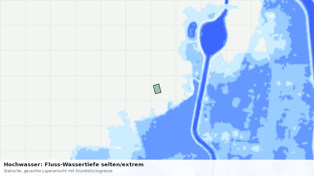 Statische Kartenansicht: Hochwasser: Fluss-Wassertiefe selten/extrem