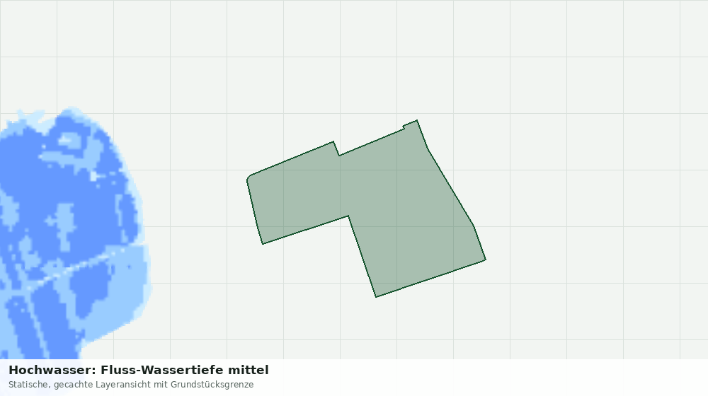 Statische Kartenansicht: Hochwasser: Fluss-Wassertiefe mittel