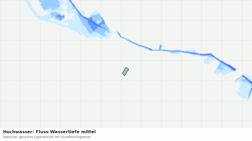 Statische Kartenansicht: Hochwasser: Fluss-Wassertiefe mittel