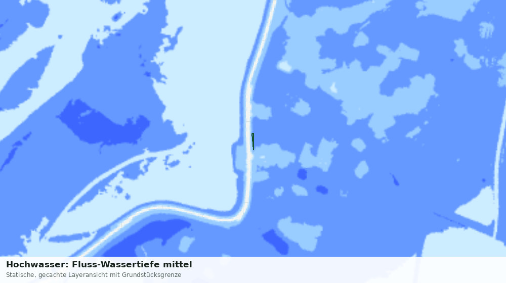 Statische Kartenansicht: Hochwasser: Fluss-Wassertiefe mittel