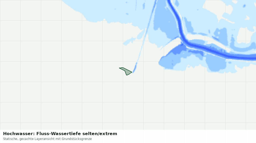 Statische Kartenansicht: Hochwasser: Fluss-Wassertiefe selten/extrem