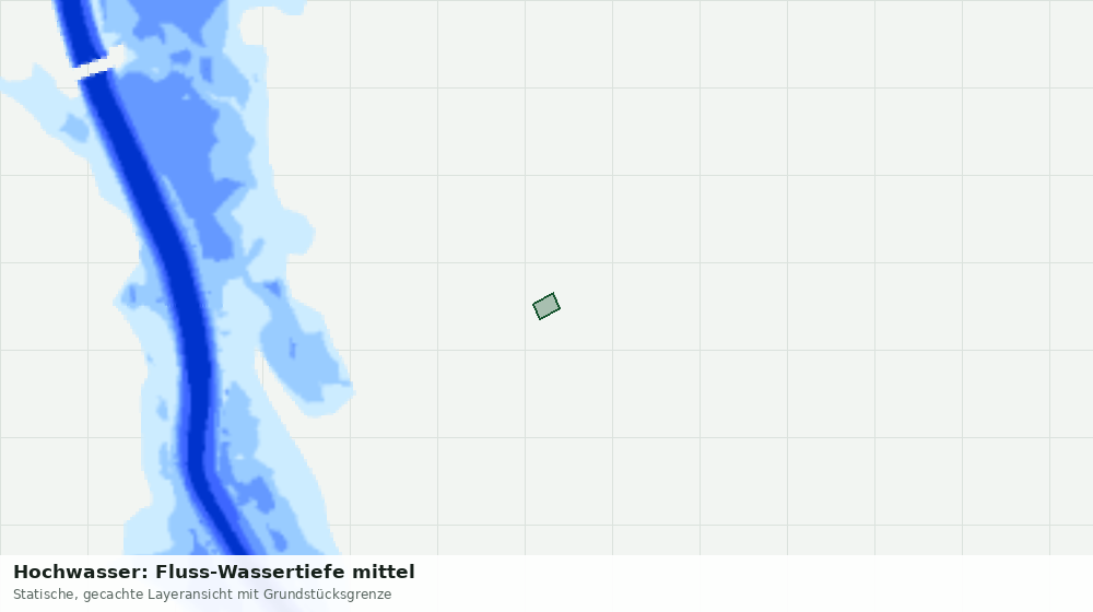 Statische Kartenansicht: Hochwasser: Fluss-Wassertiefe mittel