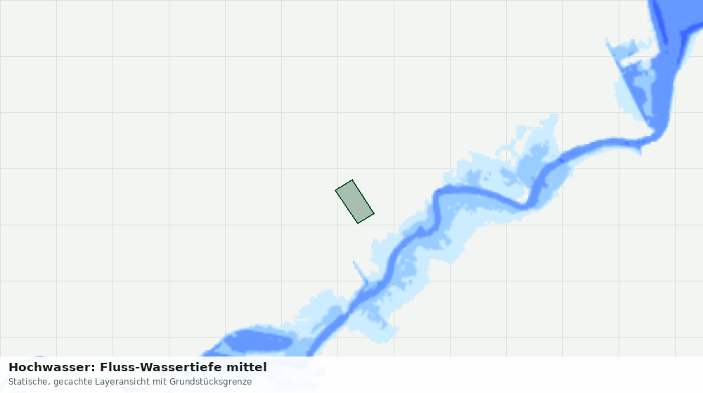 Statische Kartenansicht: Hochwasser: Fluss-Wassertiefe mittel