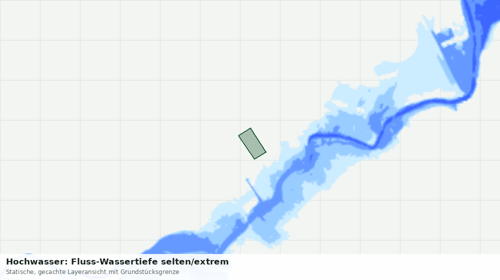 Statische Kartenansicht: Hochwasser: Fluss-Wassertiefe selten/extrem