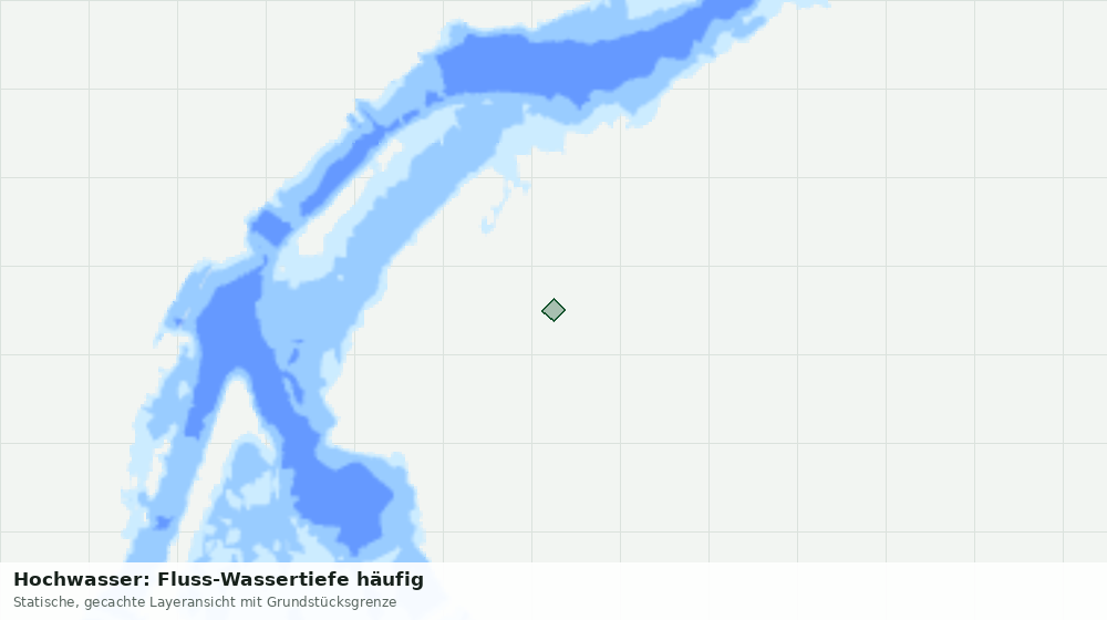 Statische Kartenansicht: Hochwasser: Fluss-Wassertiefe häufig